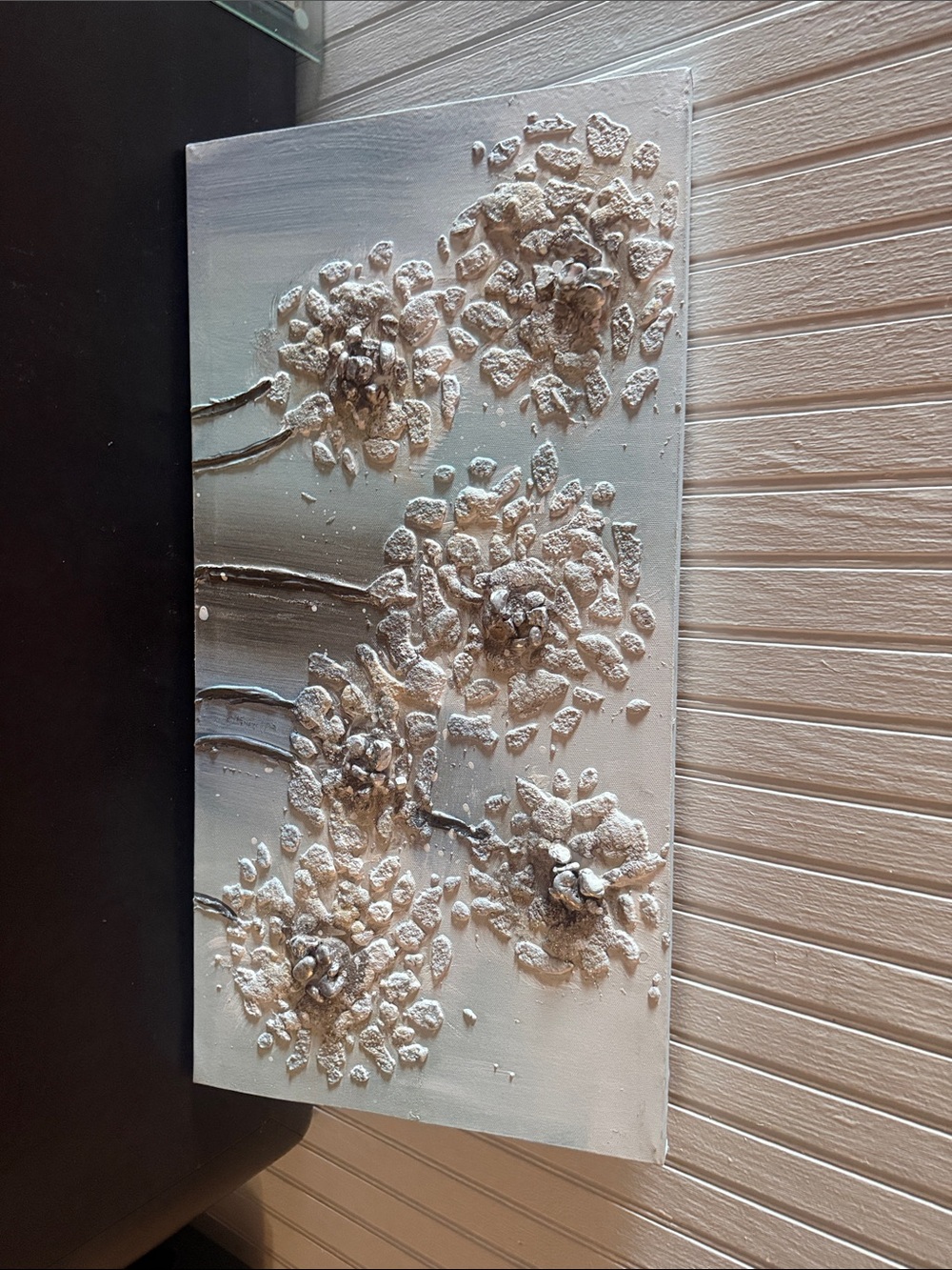 Neutral Textured Floral Wall Art Canvas